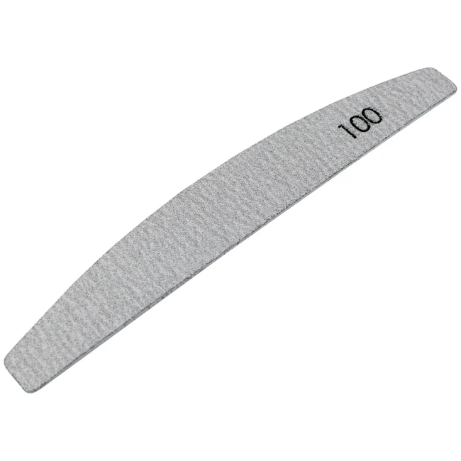 №177 Replaceable File «Crescent» 100 Grit (Color: Gray, Size 178/28 mm),25pcs/pack - Kodi Professional