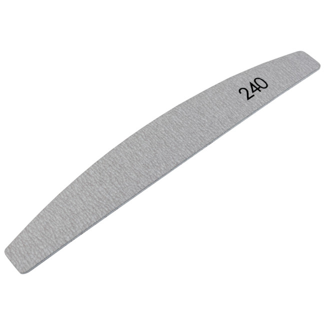 №179 Replaceable File «Crescent»240 Grit (Color: Gray, Size 178/28 mm), 25pcs/pack - Kodi Professional