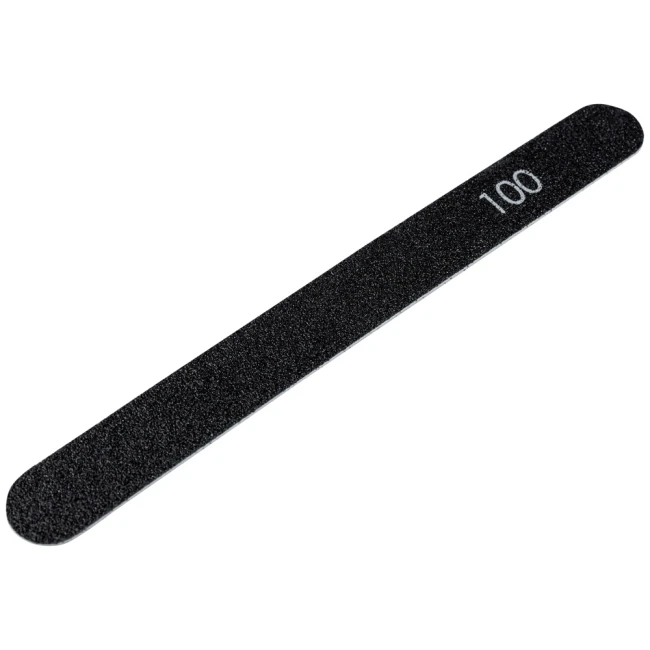 №183 Replaceable File for Straight Base 100 Grit (Color: Black, Size 178/19 mm), 25pcs/pack - Kodi Professional