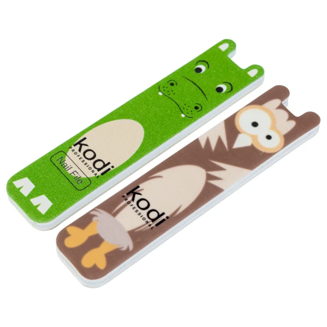№ 197 Children's Set for Nails: File 180/220 "Hippo", Polisher 400/300 "Owlet" - Kodi Professional