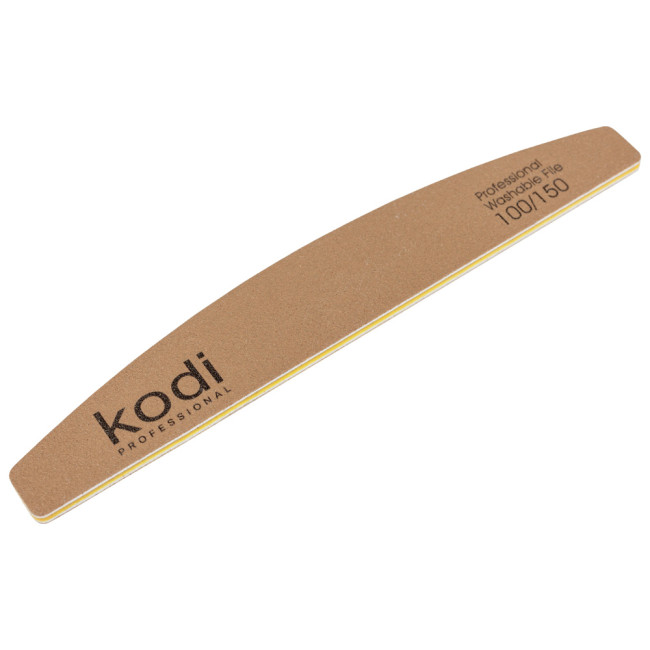 № 2 Nail File "Crescent" 100/150 (Color: Golden, Size: 178/28/4) - Kodi Professional