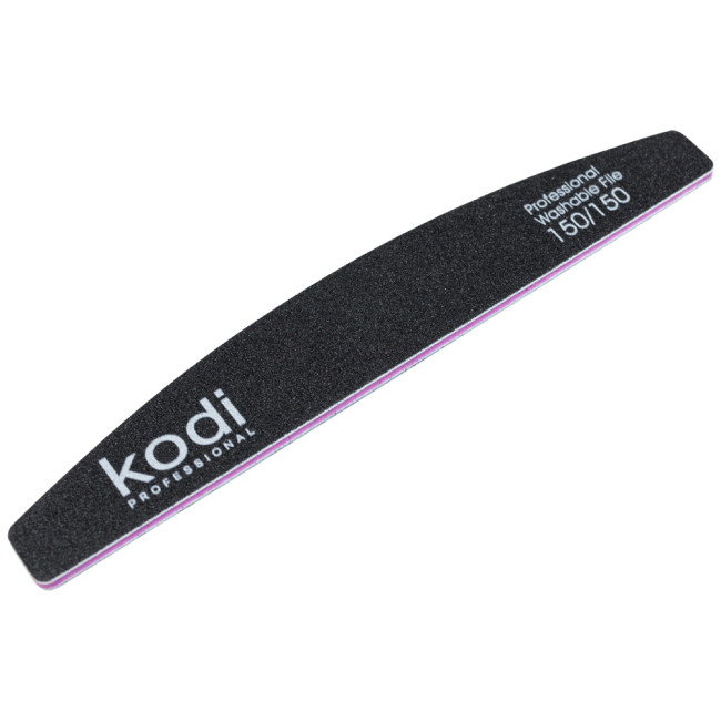 № 36 Nail File "Crescent" 150/150 (Color: Black, Size: 178/28/4) - Kodi Professional