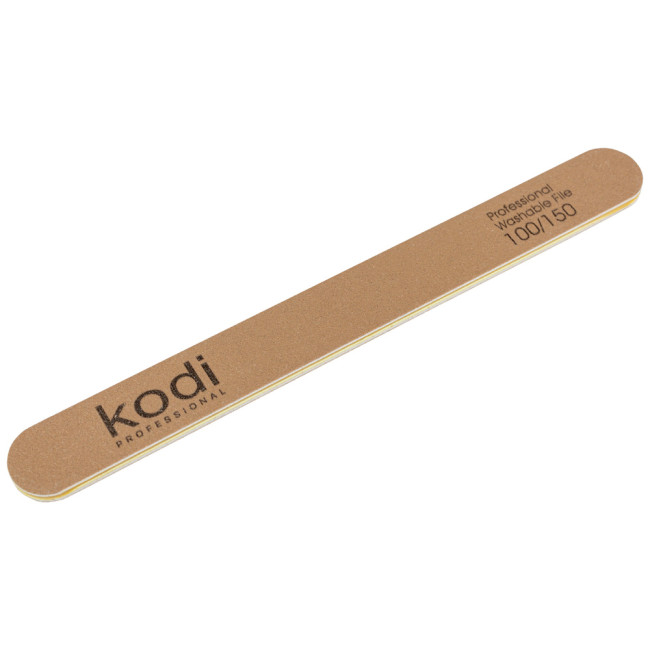 № 6 Straight Nail File 100/150 (Color: Golden, Size: 178/19/4) - Kodi Professional