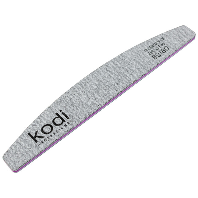 № 88 Nail File "Crescent" 80/80 (Color: Gray, Size: 178/28/4) - Kodi Professional