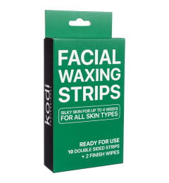 Восковые полоски для лица Facial waxing strips (10 двусторонних полосок+2 финишные салфетки)