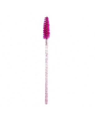 Brush for mascara / eyelashes / eyebrows pink, nylon