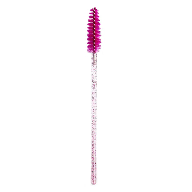 Brush for mascara / eyelashes / eyebrows pink, nylon - Kodi Professional