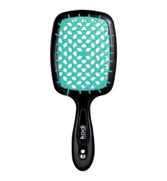 Soft Touch Hairbrush Black/Aqua