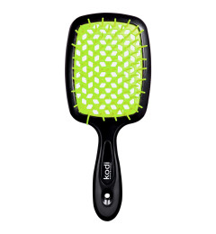 Soft Touch Hairbrush Black/Light Green