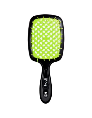 Soft Touch Hairbrush Black/Light Green