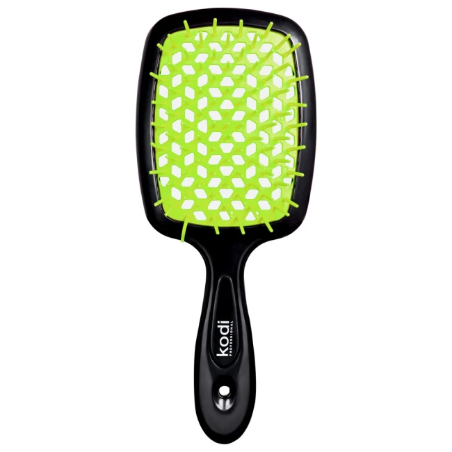 Soft Touch Hairbrush Black/Light Green Soft Touch Hairbrush Black/Light Green - Kodi Professional