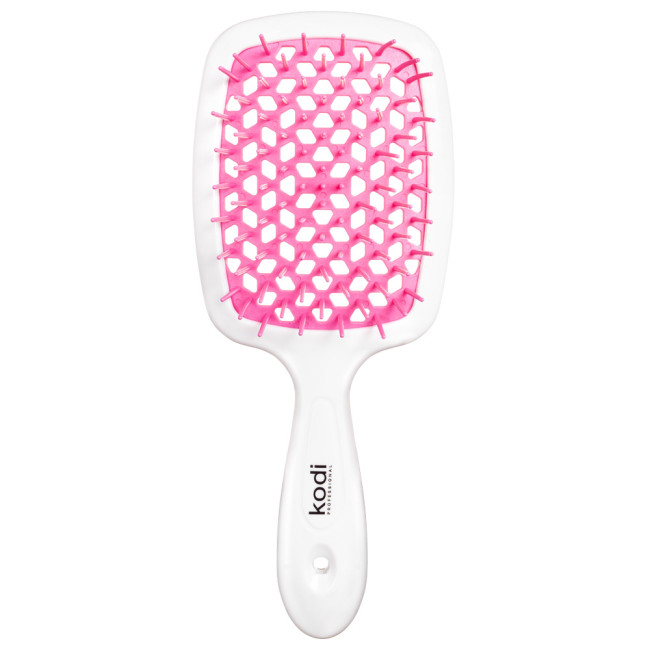 Soft Touch Hairbrush White/Pink  - Kodi Professional