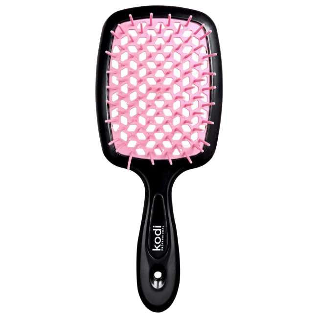 Soft Touch Hairbrush Black/Light Pink - Kodi Professional