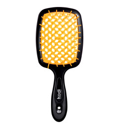 Soft Touch Hairbrush Black/Orange