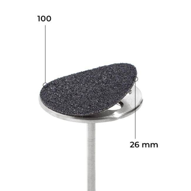 Disc 26 mm (black, 100 grit, with soft layer, 50 pcs.) Disc 26 mm (black, 100 grit, with soft layer, 50 pcs.) - Kodi Professional