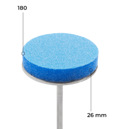 Buff disk 26 mm (blue, 180 grit, 50 pcs.)