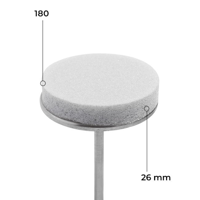 Buff disk 26 mm (gray, 180 grit, 50 pcs.) - Kodi Professional