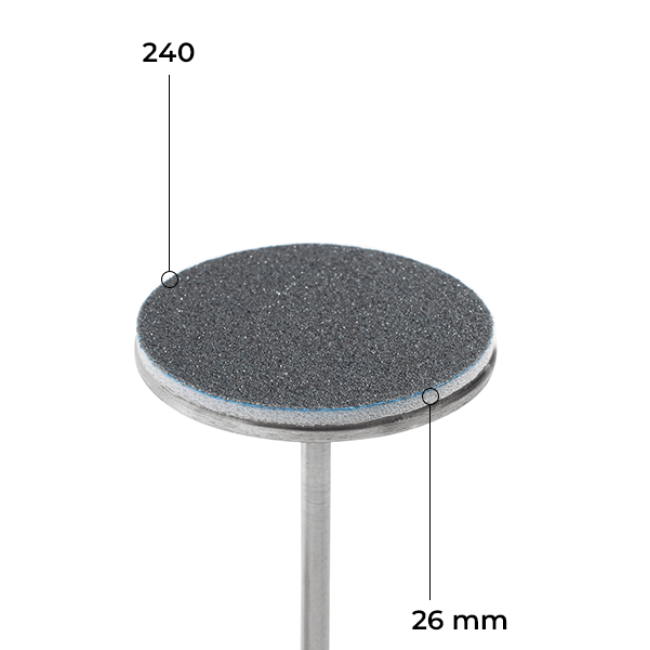 Disc 26 mm (black, 240 grit, with soft layer, 50 pcs.) - Kodi Professional