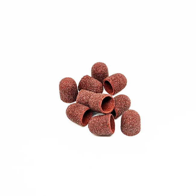 Set of pedicure caps rounded cylinder, 80 grit, hard abrasive, diameter 10.0 mm, (10pcs/up), Kp100cK - Kodi Professional