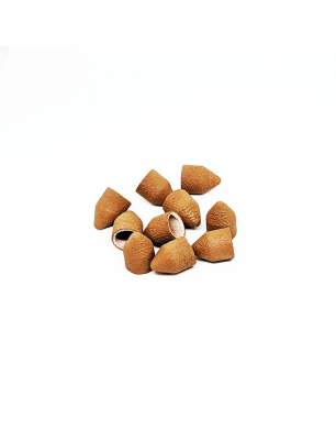 Pedicure caps set, rounded cylinder, 320 grit, soft abrasive, diameter 13.0 mm (10 pcs / pack) Kp10tfK