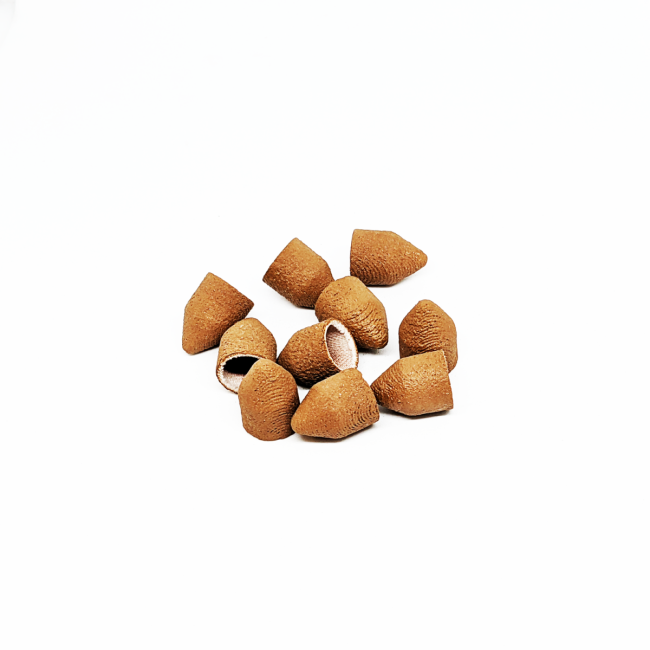 Pedicure caps set, rounded cylinder, 320 grit, soft abrasive, diameter 13.0 mm (10 pcs / pack) Kp10tfK - Kodi Professional