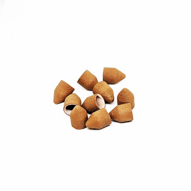 Pedicure caps set, rounded cylinder, 320 grit, soft abrasive, diameter 13.0 mm (10 pcs / pack) Kp10tfK - Kodi Professional