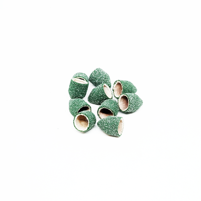 Set of pedicure caps pointed cylinder, 60 grit, super hard abrasive, diameter 10.0 mm (10pcs/up), Kp10tsK - Kodi Professional
