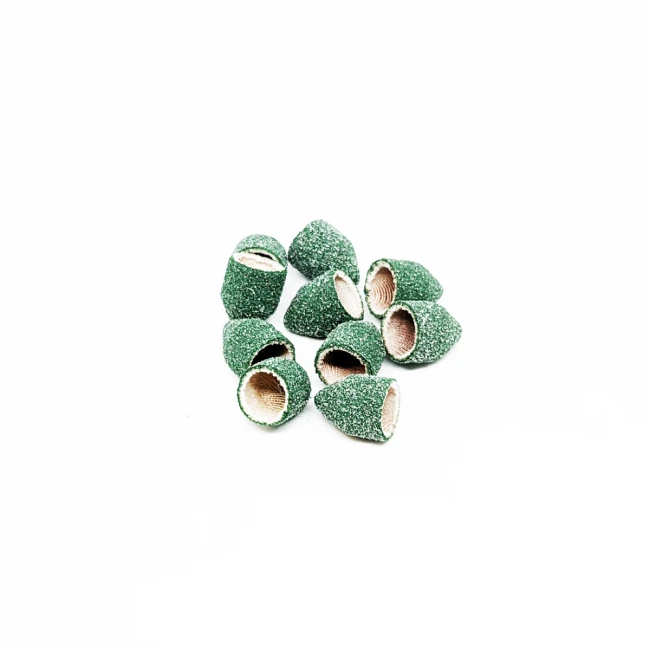 Set of pedicure caps pointed cylinder, 60 grit, super hard abrasive, diameter 10.0 mm (10pcs/up), Kp10tsK - Kodi Professional