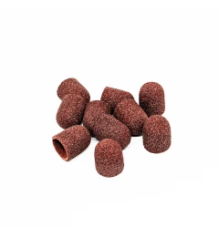 Pedicure cap set, rounded cylinder, 80 grit, hard abrasive, diameter 13.0 mm, (10pcs/pack), Kp130cK