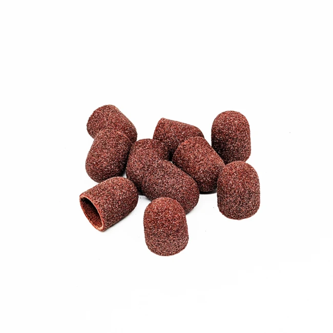 Pedicure cap set, rounded cylinder, 80 grit, hard abrasive, diameter 13.0 mm, (10pcs/pack), Kp130cK Pedicure cap set, rounded cylinder, 80 grit, hard abrasive, diameter 13.0 mm, (10pcs/pack), Kp130cK - Kodi Professional