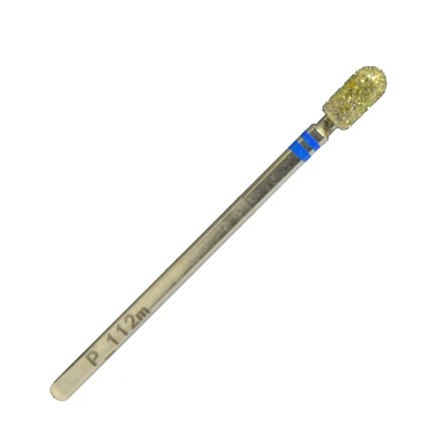 Diamond milling cutter, rounded cylinder, medium abrasive, d=3,5 mm, length of the working part, 7 mm, P_112mK - Kodi Professional