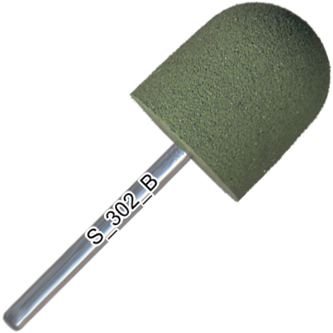 Полировщик силиконовый, округленный цилиндр, твердый абразив, d=15 мм, длина рабочей части 17 мм, S_302_K - Kodi Professional