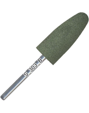 Silicone polisher, rounded cone, hard abrasive, d=10 mm, length of working part 24 mm, S_303_K