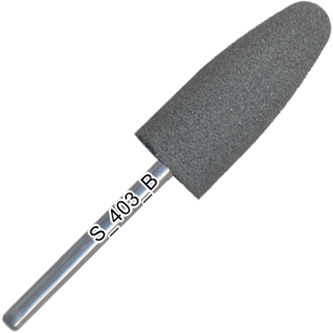 Polisher silicone, rounded cone, medium abrasive, d=10mm, length of working part 24mm, S_403_K - Kodi Professional