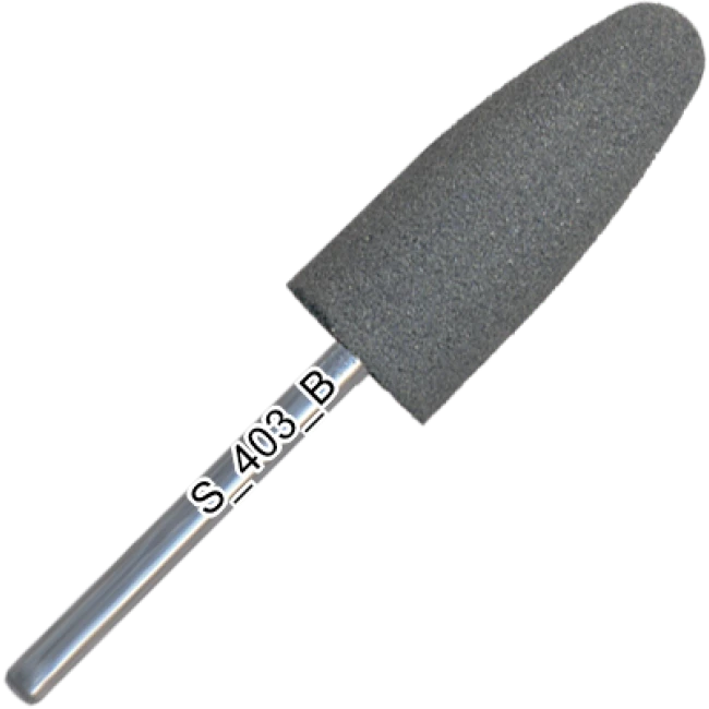 Polisher silicone, rounded cone, medium abrasive, d=10mm, length of working part 24mm, S_403_K Polisher silicone, rounded cone, medium abrasive, d=10mm, length of working part 24mm, S_403_K - Kodi Professional