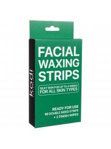 Facial Waxing Strips (10 double-sided strips + 2 finishing wipes), KODI