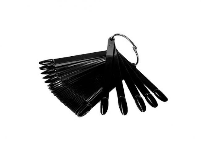 Set of Oval-Shaped 50 Tips (Black)