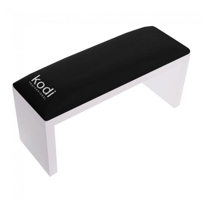 Armrest on white legs, color: black