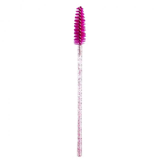 Brush for mascara / eyelashes / eyebrows pink, nylon