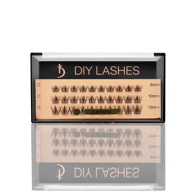 Eyelash Extensions DIY LASHES 02A C 0,07 (8 mm, 10 mm, 12 mm)