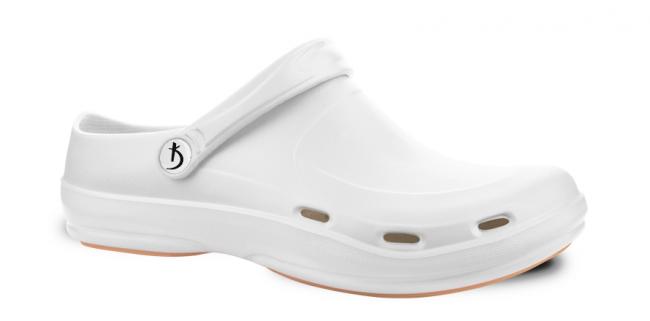 Clogs "FIT CLOG" with a Changeable Inner Sole, Color: White (Size: 36)