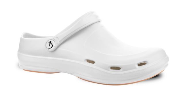 Clogs "FIT CLOG" with a Changeable Inner Sole, Color: White (Size: 43)