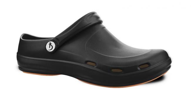 Clogs "FIT CLOG" with a Changeable Inner Sole, Color: Black (Size: 41)