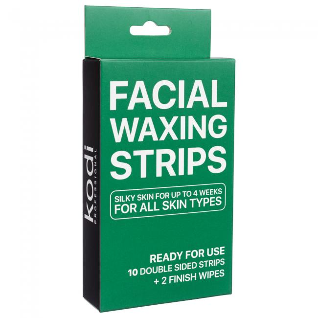 Facial Waxing Strips (10 double-sided strips + 2 finishing wipes)